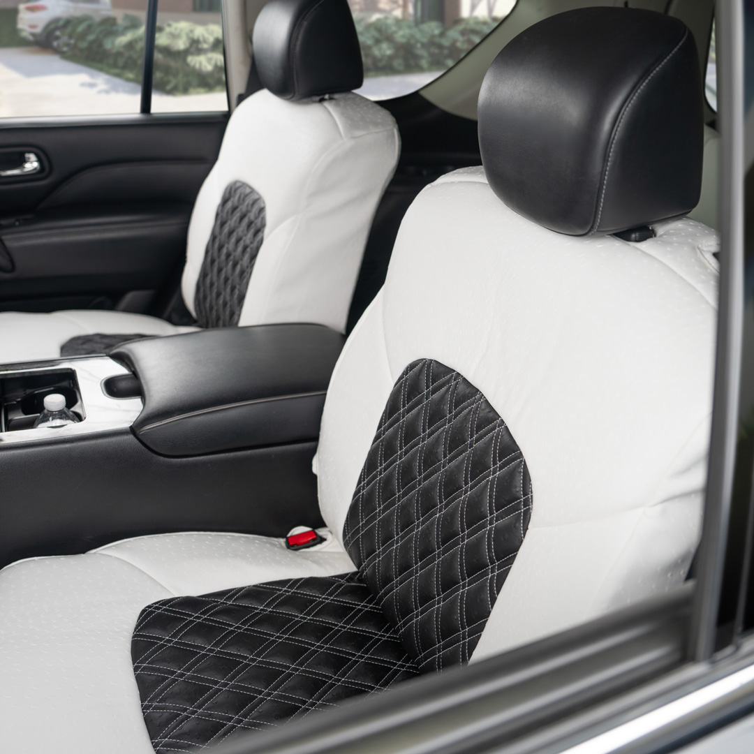 double-diamond quilted custom seat covers