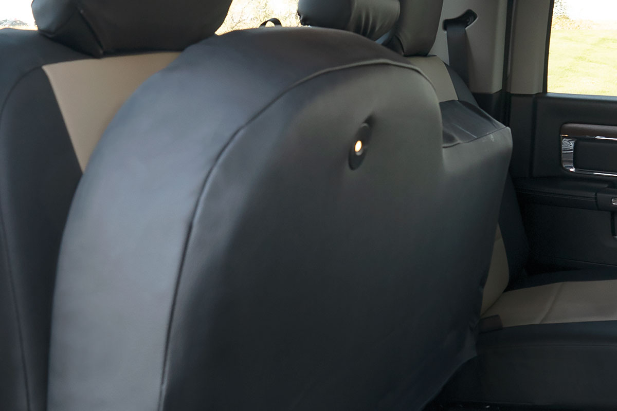 courtesy light under seat through custom seat covers