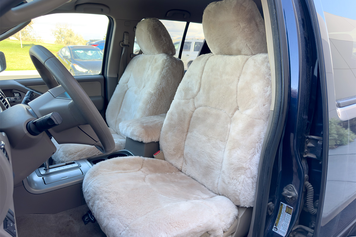 2012 Nissan Pathfinder custom sheepskin seat covers