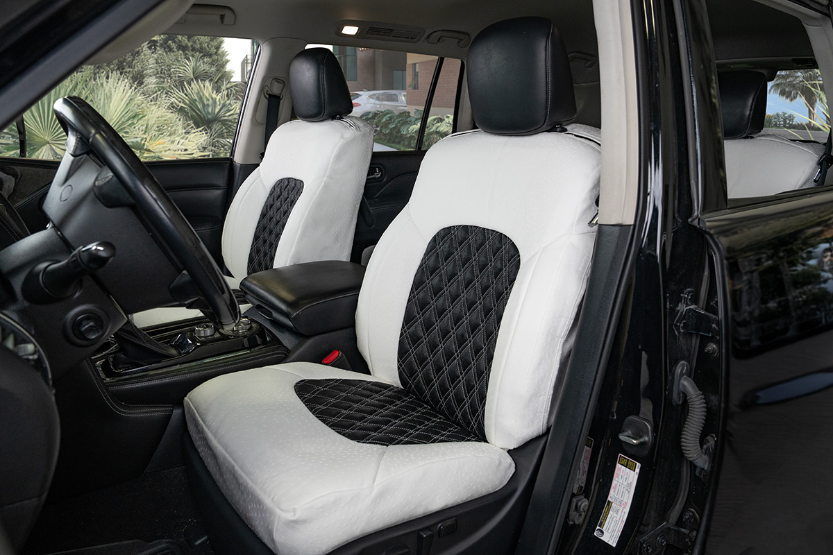 2020 Infiniti QX80 (headrests and console not covered)